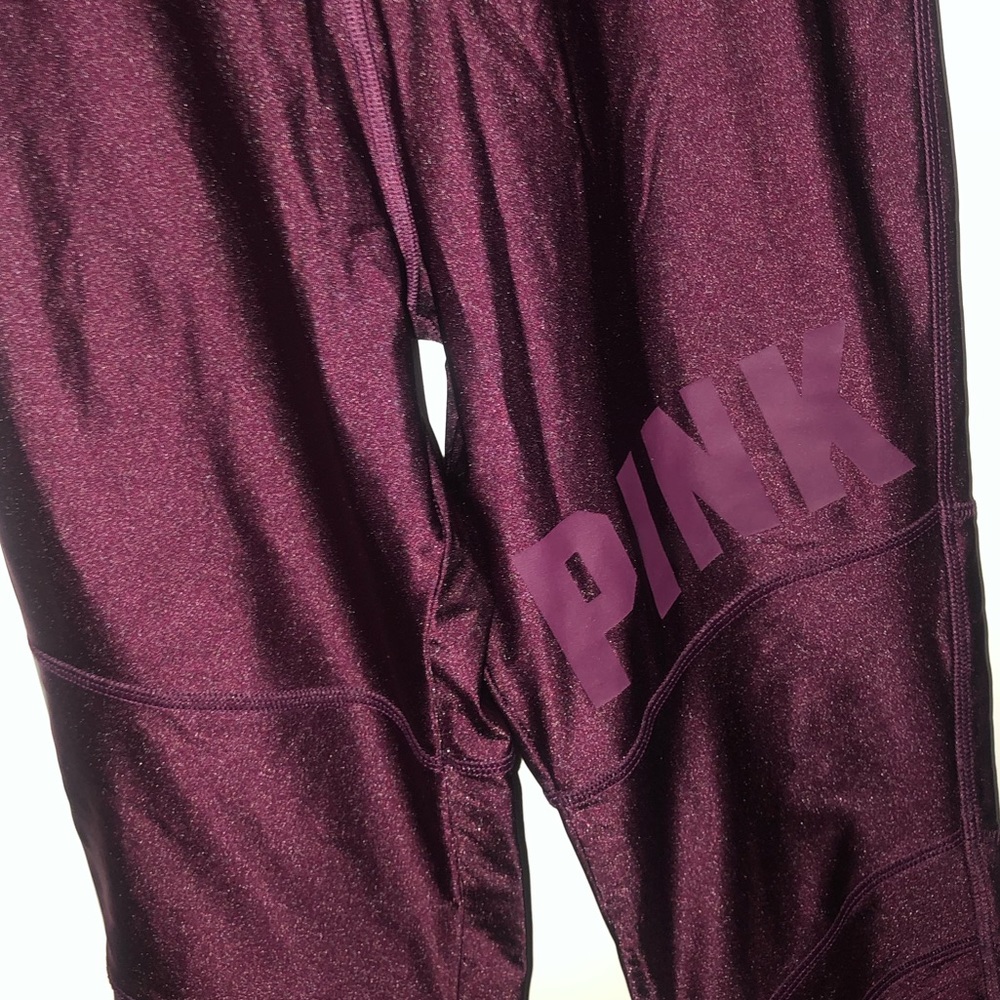 Burgundy pink yoga leggings